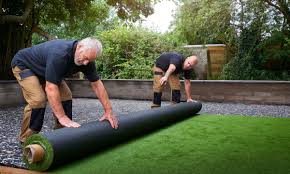 Installing of fake grass